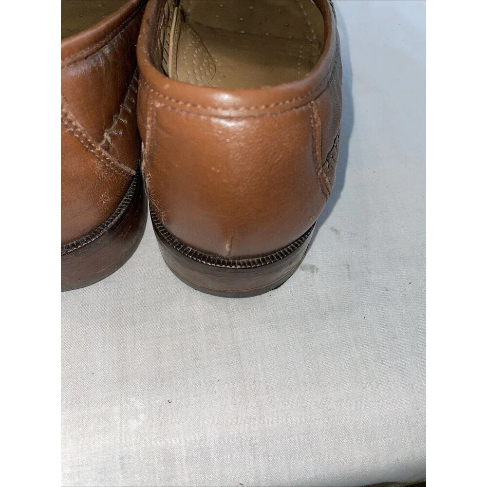 Florsheim Men’s Dressy Loafers Sz 9.5 M Brown Leather Faux Gator Business Formal